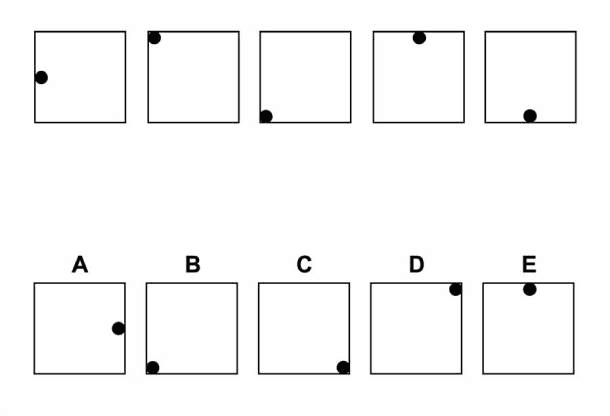 EPSO abstract reasoning sample item AD-03, as published by EPSO